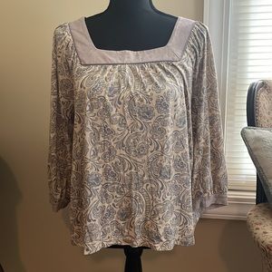 Adorable Square Neck  Anthropologie RicRac Top